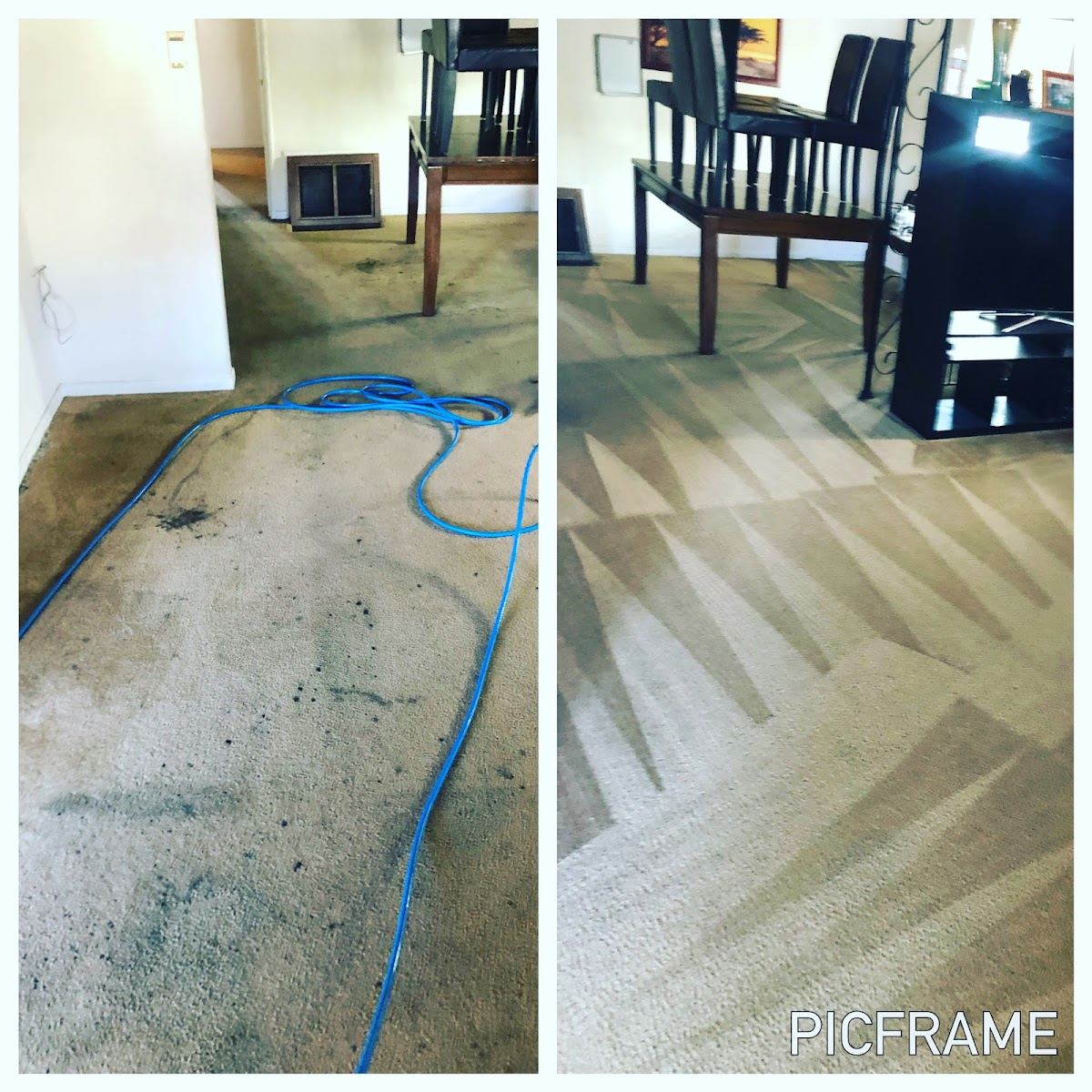 George from Diamond Steamers steam cleaning carpet in a Richardson, TX home